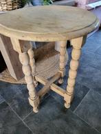 Antieke massieve bijzettafel met barley twist poten., Antiek en Kunst, Ophalen