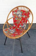 Vintage rotan stoeltje met origineel kussen, Enlèvement