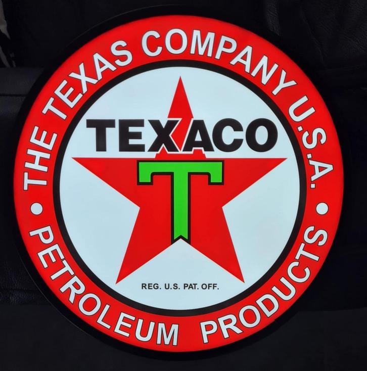 Texaco Gulf John Deere castrol wand lamp reclame verlichting, Verzamelen, Merken en Reclamevoorwerpen, Nieuw, Lichtbak of (neon) lamp