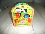 Houten box met vormen (dieren & planten), Kinderen en Baby's, Speelgoed | Houten speelgoed, Ophalen of Verzenden, Zo goed als nieuw