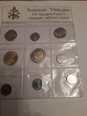 vaticaan Lire munten 9 stuks in pochette 1994