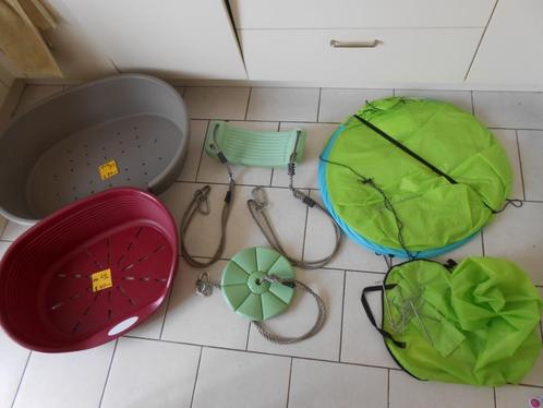 balancoire avec mousqueton, panier chien, tente de plage 5eP, Kinderen en Baby's, Speelgoed | Buiten | Speeltoestellen, Gebruikt
