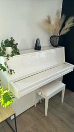 Samick JS 043 witte hoogglans piano, Piano, Hoogglans, Wit, Zo goed als nieuw
