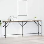 sidetable wandtafel 200 cm zwart staal en eikkleur, Huis en Inrichting, Tafels | Sidetables, Ophalen of Verzenden, Nieuw