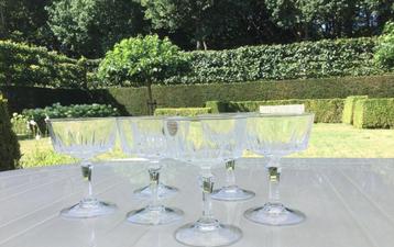 Set van 6 Kristallen Champagnecoupes  set/6€ beschikbaar voor biedingen