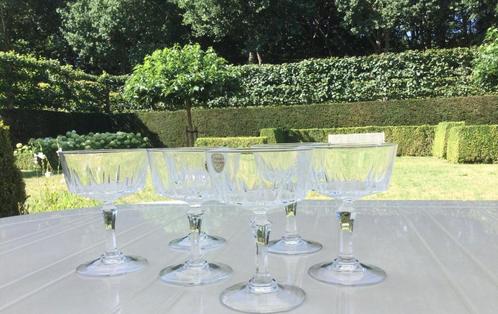 Set van 6 Kristallen Champagnecoupes  set/6€, Antiek en Kunst, Antiek | Glaswerk en Kristal, Ophalen