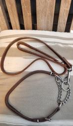 Echt lederen halsband+riem hond, Ophalen, Gebruikt
