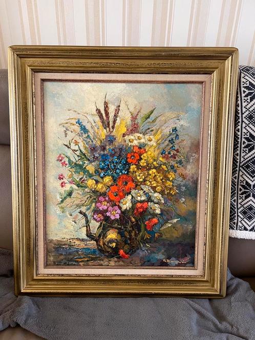 Stilleven met bloemen van Raf Buyse (1926-2013), Antiquités & Art, Art | Peinture | Classique, Enlèvement