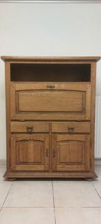 Handige houten huis-secretaire, Ophalen