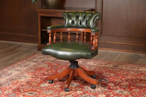 Chesterfield bureaustoel, Huis en Inrichting, Bureaustoelen, Zo goed als nieuw, Bureaustoel, Groen, Ergonomisch, Ophalen of Verzenden