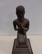 Thaise bronzen monnik in gebed 20e eeuw  (hoogte 30,5 cm), Antiek en Kunst, Ophalen of Verzenden, Brons