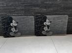 Lot de 2 sets de table Mickey Mouse, Enlèvement ou Envoi, Utilisé, Noir, Set de table