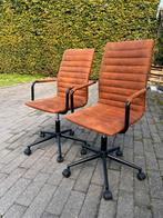 2 mooie bureaustoelen, Ophalen, Zo goed als nieuw, Bruin, Bureaustoel