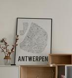 Poster stad Antwerpen met zwarte kader, Verzamelen, Ophalen, Zo goed als nieuw