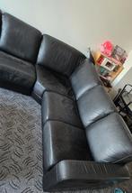 zwarte leren hoeksalon,, Huis en Inrichting, Ophalen