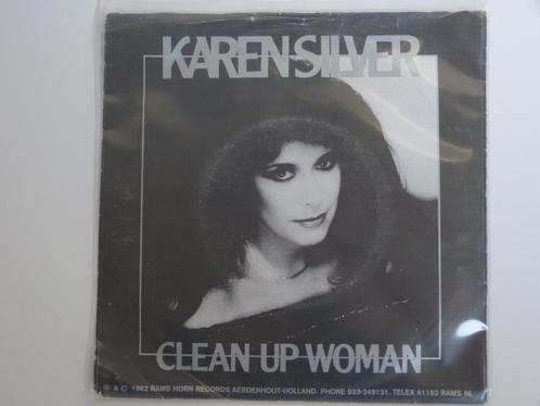 Karen Silver ‎ Clean Up Woman vinyl 7" 1982, CD & DVD, Vinyles Singles, Utilisé, Single, Pop, 7 pouces, Enlèvement ou Envoi