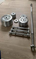 Fitness halterset met gewichten, Sport en Fitness, Fitnessmaterialen, Ophalen, Zo goed als nieuw, Halterset