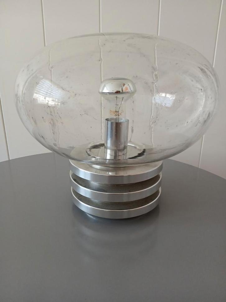 Vintage design Doria Leuchten space age tafellamp, Huis en Inrichting, Lampen | Tafellampen, Gebruikt, Minder dan 50 cm, Glas