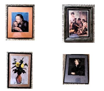 4 schilderijtjes beschikbaar voor biedingen
