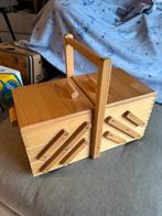 Bamboe houten naaidoos, Ophalen, Zo goed als nieuw