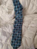 KENZO - chequered tie, bluegrey, Gedragen, Ophalen of Verzenden