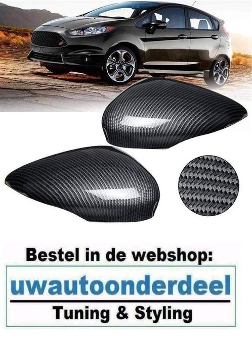 Spiegelkappen Spiegel Buitenspiegel Carbon Look Ford Fiesta, Auto diversen, Tuning en Styling, Verzenden