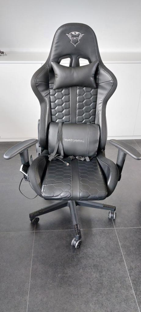 Trust GXT Gaming stoel zwart, Games en Spelcomputers, Spelcomputers | Overige, Zo goed als nieuw, Ophalen