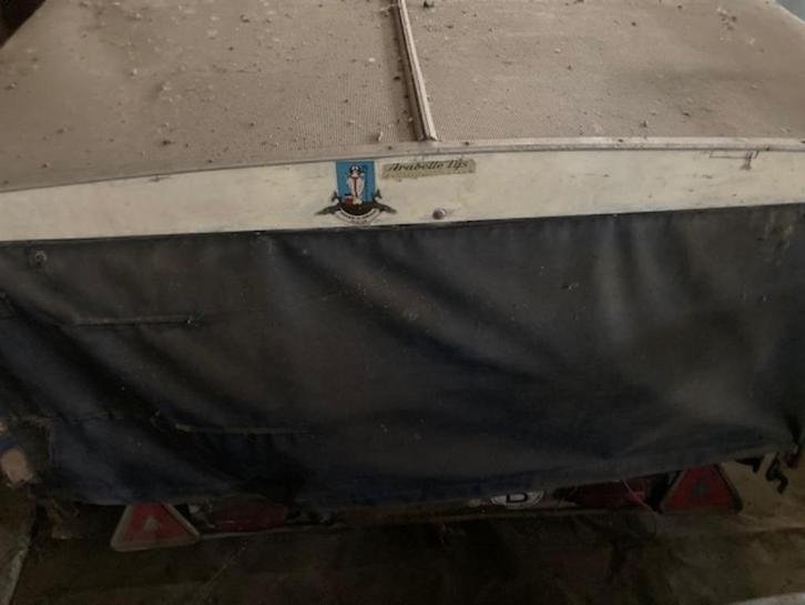 Oldtimer vouwcaravan Snoeck Sint-Niklaas jaren1955, Caravans en Kamperen, Tenten, tot en met 4, Gebruikt, Ophalen