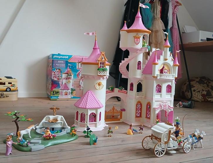 Playmobiel princessenkasteel + tuin, koets, extra personages, Kinderen en Baby's, Speelgoed | Poppenhuizen, Ophalen