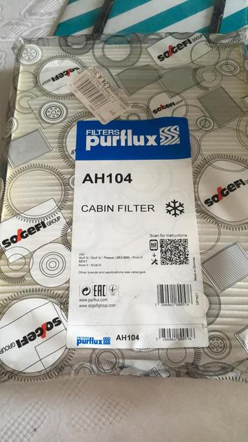 Purflux AH104 filtre habitacle