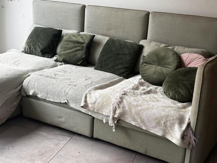 GERESERVEERD!!! Ruime 3zit met opbergruimte en slaapfunctie, Huis en Inrichting, Zetels | Complete zithoeken, Gebruikt, Stof, Ophalen