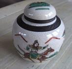 Oude Chinese gemberpot met strijder te paard, Ophalen of Verzenden