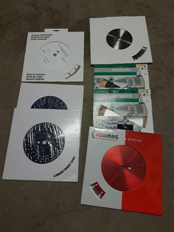 Verschillende modellen diamantzaagblad, Doe-het-zelf en Bouw, Schaafmachines, Nieuw, Ophalen