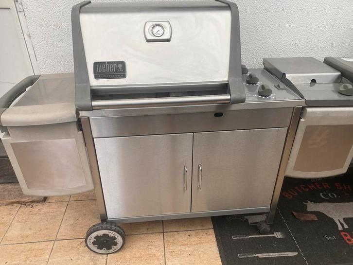 Weber genesis platinum gasbarbecue, Tuin en Terras, Gasbarbecues, Gebruikt, Ophalen