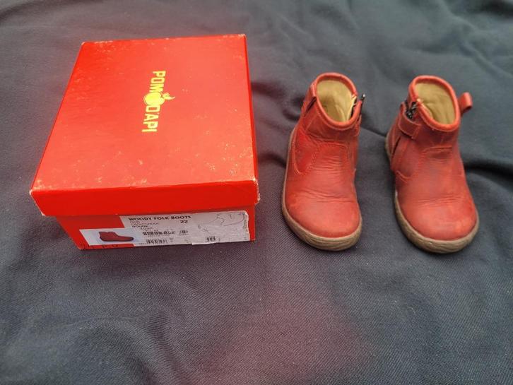 Bottillons en cuir de marque Pom d'Api - taille 22, Kinderen en Baby's, Babykleding | Schoentjes en Sokjes, Gebruikt, Jongetje of Meisje