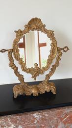 miroir français ancien, inclinable avec anges et coquillages, Antiquités & Art, Curiosités & Brocante, Enlèvement ou Envoi