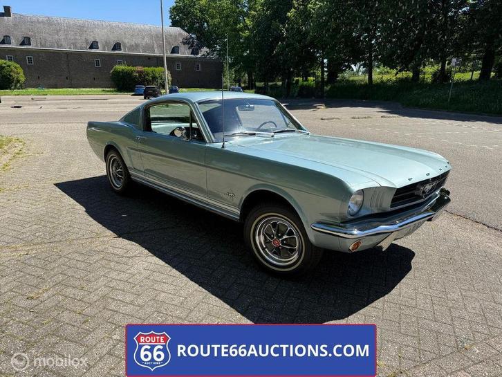 Ford Mustang Fastback | 1965 | Route 66 Auctions, Auto's, Oldtimers, Bedrijf, Te koop, Ford, Benzine, Overige carrosserie, Handgeschakeld