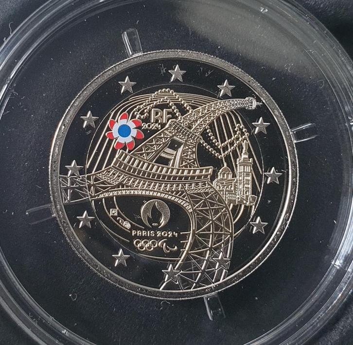 Frankrijk 2 euro 2024 Olympische Spelen Parijs 2024 (kleur), Postzegels en Munten, Munten | Europa | Euromunten, Losse munt, 2 euro