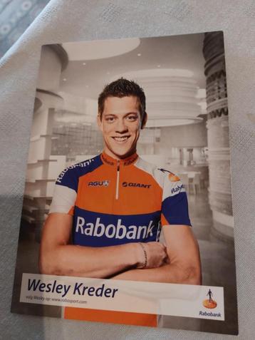 Wielerkaart : Wesley Kreder / Rabobank beschikbaar voor biedingen