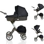 Stokke xplory navy, Kinderen en Baby's, Kinderwagens en Combinaties, Zo goed als nieuw, Combiwagen, Verstelbare duwstang, Ophalen