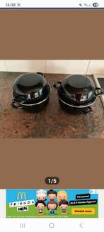 Mossel potten 1,2 kg zwarte kleur, Huis en Inrichting, Ophalen