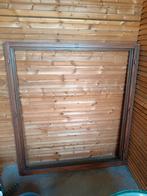 Raamkader met 2 deuren - Hardhout, Doe-het-zelf en Bouw, Ophalen, Gevelraam of Ruit, Gebruikt, 120 tot 160 cm