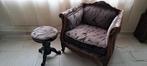 Antieke zetel 3 zit 2 -1zits en krukje, Antiek en Kunst, Ophalen
