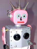 Roxy Robot in plaatstaal en met sleutel - werkt 2003 Schylli, Antiek en Kunst, Ophalen of Verzenden