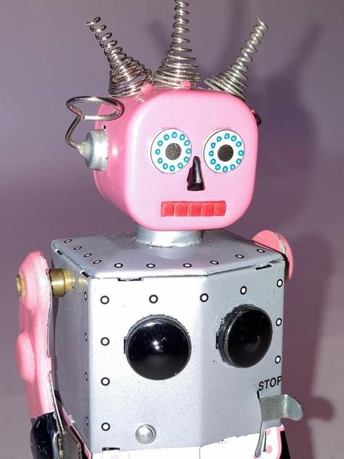 Roxy Robot en tole et à clef - fonctionne 2003 Schylling, Antiquités & Art, Antiquités | Jouets, Enlèvement ou Envoi