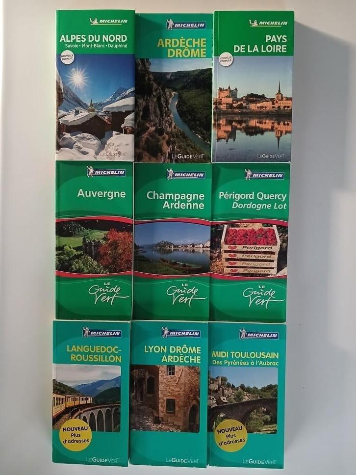 9 Michelin-gidsen over verschillende regio's van FRANKRIJK, Boeken, Reisgidsen, Gelezen, Reisgids of -boek, Europa, Michelin, Ophalen