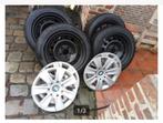 Winterbanden op stalen velgen BMW 16 inch, Auto-onderdelen, Ophalen, Gebruikt, Velg(en), 16 inch