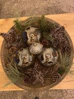 3 prachtige grote glazen kerstballen nieuw, Diversen, Kerst, Ophalen, Nieuw