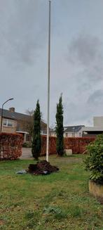 Polyester mast met gegalvaniseerde scharnierende voetplaat, Tuin en Terras, Ophalen