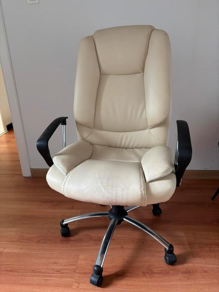 Bureaustoel, Huis en Inrichting, Bureaustoelen, Gebruikt, Bureaustoel, Beige, Ophalen